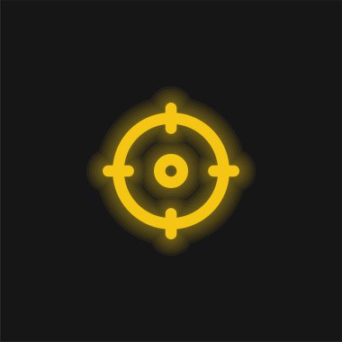 Parlak sarı neon simgesini hedefle