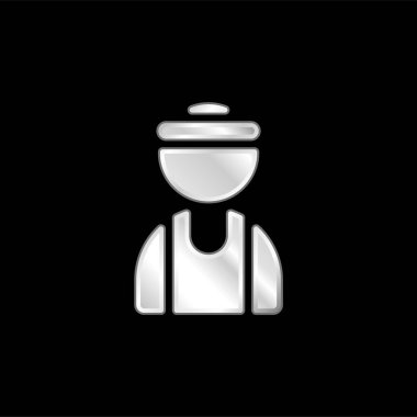 Atletin gümüş kaplama metalik simgesi