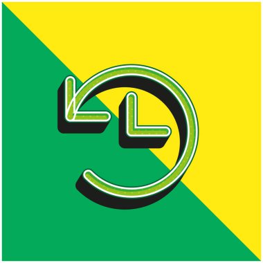 Arrow Green ve sarı modern 3d vektör simgesi logosu