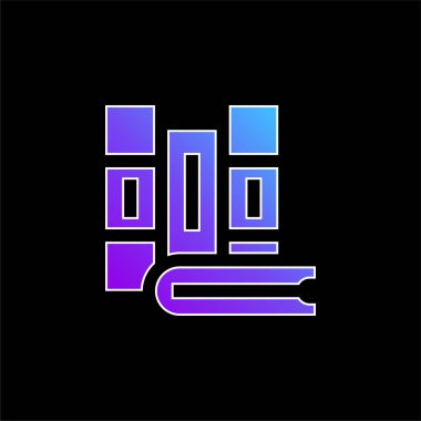 Kitaplar mavi gradyan vektör simgesi