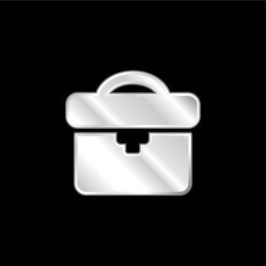 Siyah Çanta gümüş kaplama metalik simge