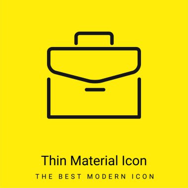 Evrak çantası en az parlak sarı madde simgesi