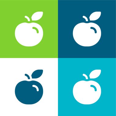 Apple Düz 4 renk en küçük simge kümesi