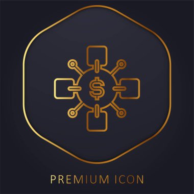 Altın hat prim logosu ya da simgesi engelle