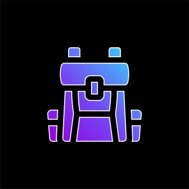 Sırt çantası mavi gradyan vektör simgesi