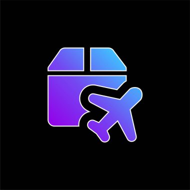 Uçak mavi gradyan vektör simgesi