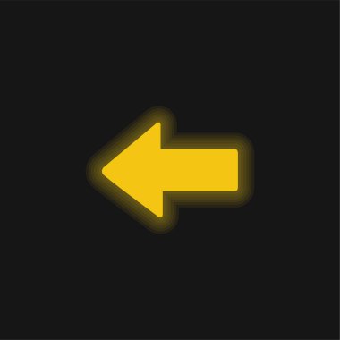 Sol sarı parlak neon simgesini gösteren ok.