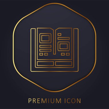 Altın satır premium logosu ya da simgesi