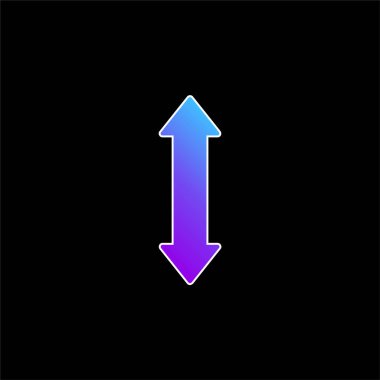 Arrow Double Up And Down Sign blue gradient vector icon clipart