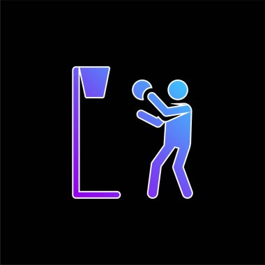 Basketbol mavi gradyan vektör simgesi