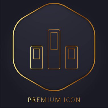 Çubuk Çizelgesi Altın Çizgi prim logosu veya simgesi