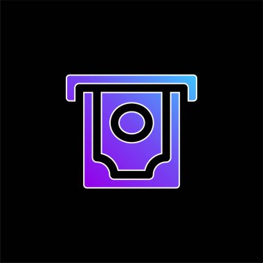 ATM mavi gradyan vektör simgesi