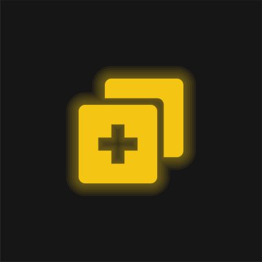 Parlak sarı neon simgesi ekle