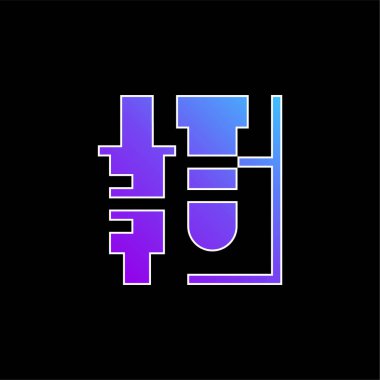 Mavi gradyan vektör simgesini analiz et