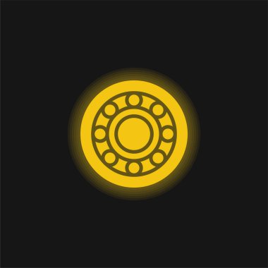 Alloy Wheel sarı parlak neon simgesi