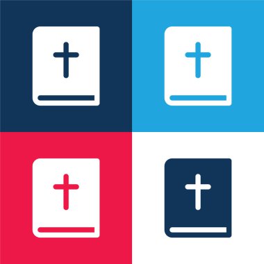 İncil mavi ve kırmızı dört renk en küçük simge kümesi