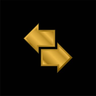 Arka altın kaplama metalik simge veya logo vektörü