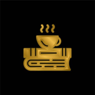 Altın kaplama metalik simge veya logo vektörünü kır