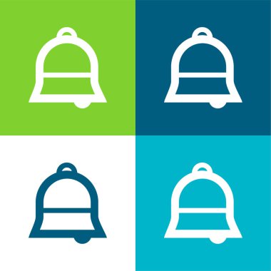 Bell Düz 4 renk simgesi seti