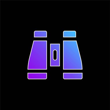 Dürbünler mavi eğimli vektör simgesi