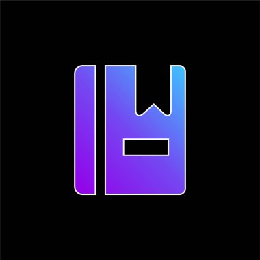 İşaretleyici mavi eğimli vektör simgesiyle kitap