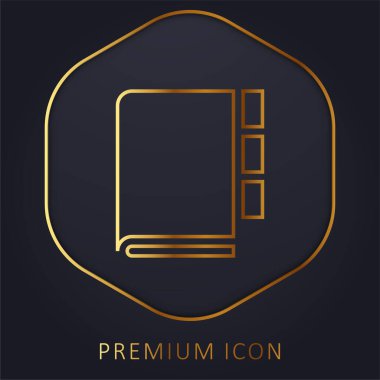 Gündem altın çizgisi prim logosu veya simgesi