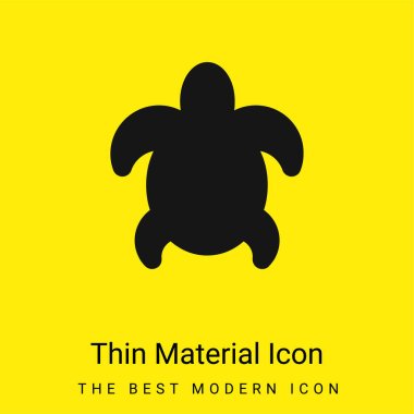 Big Turtle minimal bright yellow material icon clipart
