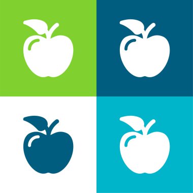 Apple Düz 4 renk en küçük simge kümesi