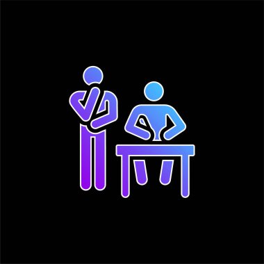 Beyin fırtınası mavi gradyan vektör simgesi