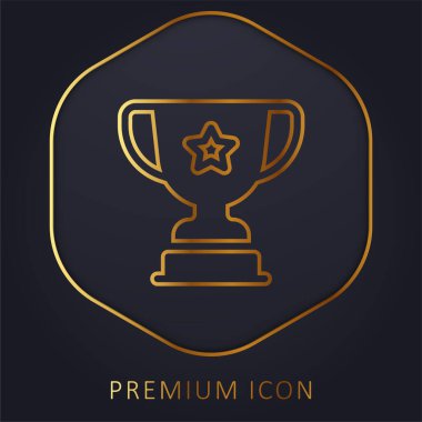 Altın çizgi prim logosu veya simgesi