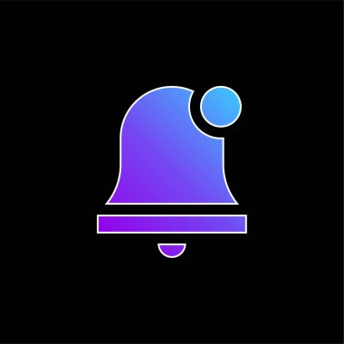 Alarm Çanı mavi eğimli vektör simgesi