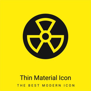 Atomik minimal parlak sarı madde simgesi