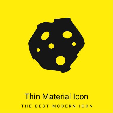 Asteroid minimal bright yellow material icon clipart
