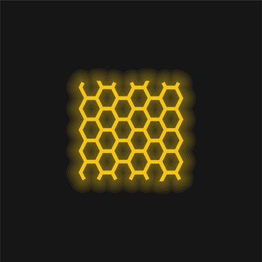 Bees Panel Texture yellow glowing neon icon clipart
