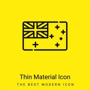 Australia minimal bright yellow material icon clipart