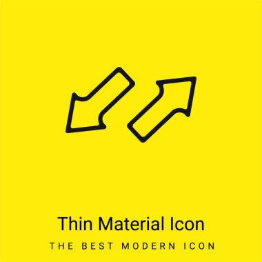 Zıt yönlerdeki oklar en az parlak sarı malzeme simgesi