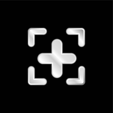 Simge gümüş kaplama metalik simge ekle