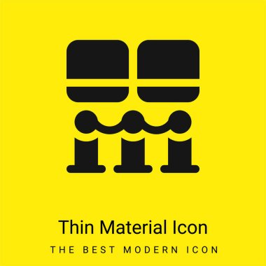 Art Museum minimal bright yellow material icon clipart