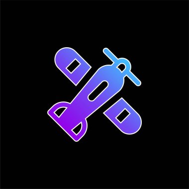 Uçak mavi gradyan vektör simgesi