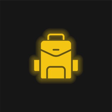 Sırt çantası sarı parlak neon simgesi