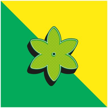 Anise Green ve sarı modern 3d vektör simgesi logosu