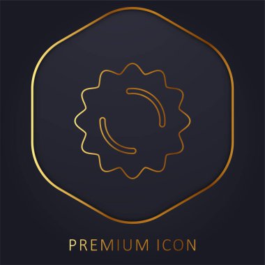 Altın çizgi prim logosu veya simgesi