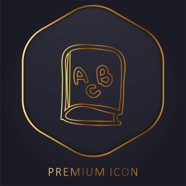 ABC Eğitim Kitabı El Çizimi Altın Çizgili Oyuncak logosu veya simgesi