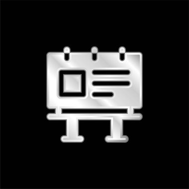 Billboard gümüş kaplama metalik simge