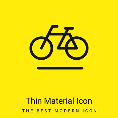 Bicycle minimal bright yellow material icon clipart