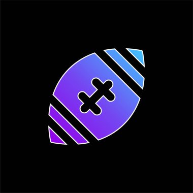 Amerikan futbolu mavi eğimli vektör simgesi