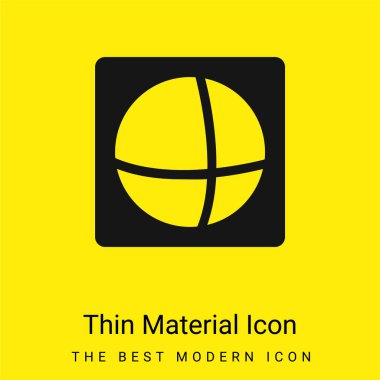 Dünya Logosu 'nun Reklamları Minimum Parlak Sarı Madde Simgesi