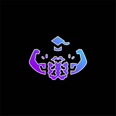 Beyin mavisi gradyan vektör simgesi