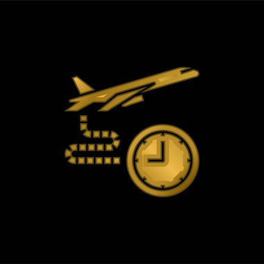 Yatılı altın kaplama metalik simge veya logo vektörü