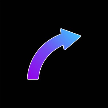 Yükselen Arrow mavi eğimli vektör simgesi